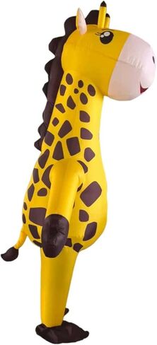 زي الزرافة القابل للنفخ - بذلة لكامل الجسم على شكل حيوان للهالوين، قماش مسامي، خفيف الوزن ومرن للحفلات التنكرية، المسيرات in Kuwait