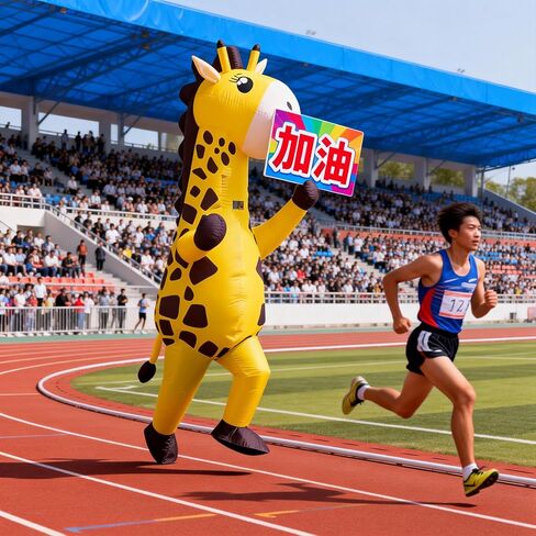 زي الزرافة القابل للنفخ - بذلة لكامل الجسم على شكل حيوان للهالوين، قماش مسامي، خفيف الوزن ومرن للحفلات التنكرية، المسيرات in Kuwait