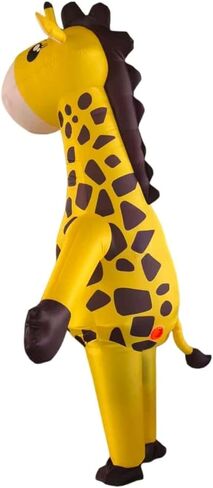 زي الزرافة القابل للنفخ - بذلة لكامل الجسم على شكل حيوان للهالوين، قماش مسامي، خفيف الوزن ومرن للحفلات التنكرية، المسيرات in Kuwait