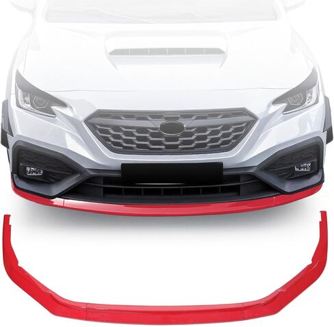 Front Bumper Lip Spoiler Air Chin Body Kit Compatible with Subaru WRX 2022-2024 V2 Style Add-on Front Splitter Air Dam Chin Protector, Red in Kuwait