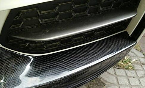 زوج من ألياف الكربون الحقيقية M الرياضة المصد الأمامي الفاصل طقم الشفاه متوافق مع 2013-2021 BMW F22 M235i M240i كوبيه in Saudi Arabia