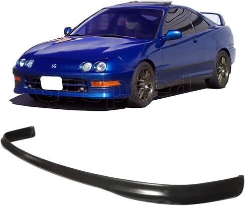 Compatible with/Replacement for Front Bumper Lip, TR1 Style PU Front Lip Spoiler Black, Fits 1994 1995 1996 1997 Acura Integra DC2 in Kuwait
