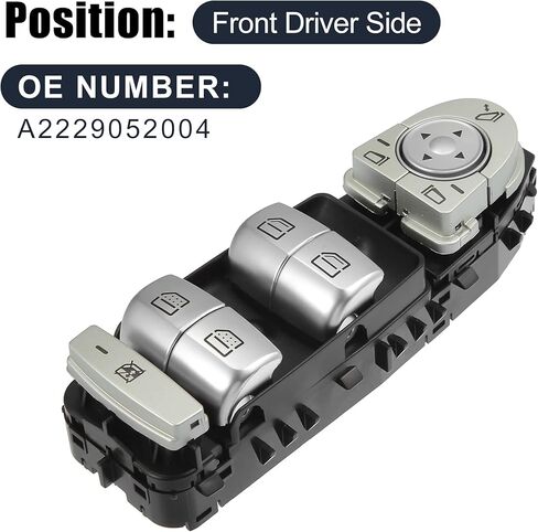 X AUTOHAUX A2229052004 Car Master Power Window Switch Front Driver Side for Mercedes-Benz W222 V222 X222 S300 S350 S400 S500 S600 S63 for AMG 2013-2017 Black in Saudi Arabia