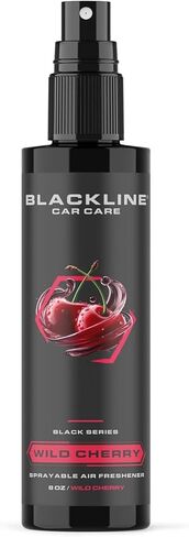 Blackline Car Care - Variety Pack Air Fresheners, Long-Lasting, Oder Eliminator, for Cars, Trucks, SUV, or Home Use - 8 fl OZ - Teakwood, Ocean Breeze, Dark Ice, Wild Cherry Air Fresheners in Kuwait