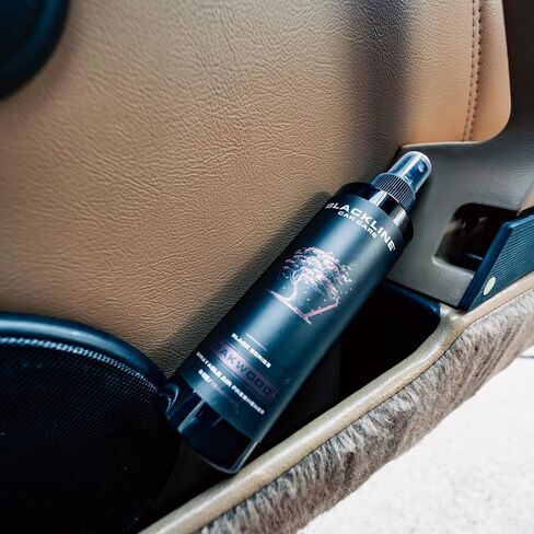 Blackline Car Care - Variety Pack Air Fresheners, Long-Lasting, Oder Eliminator, for Cars, Trucks, SUV, or Home Use - 8 fl OZ - Teakwood, Ocean Breeze, Dark Ice, Wild Cherry Air Fresheners in Kuwait