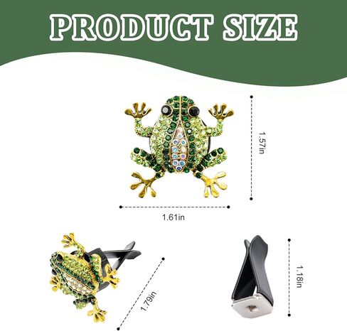 2Pcs Tree Frog Air Freshener Vent Clip, Cute Air Diffuser Clips, Bling Rhinestone Car Outlet Decor, Frog Car Accessories for Women in Saudi Arabia