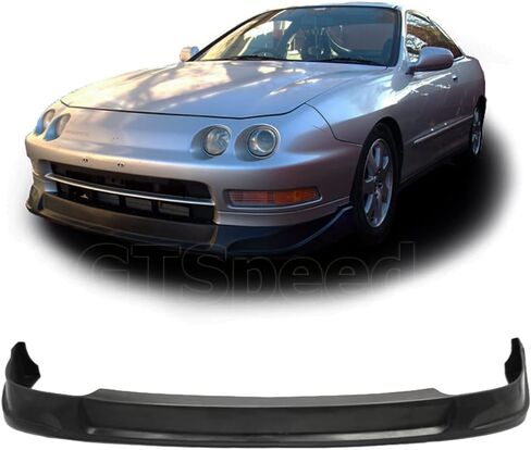 متوافق مع/استبدال الشفة الأمامية المصد، TR1 Style PU Front Lip Spoiler أسود، يناسب 1994 1995 1996 1997 Acura Integra DC2 in Kuwait