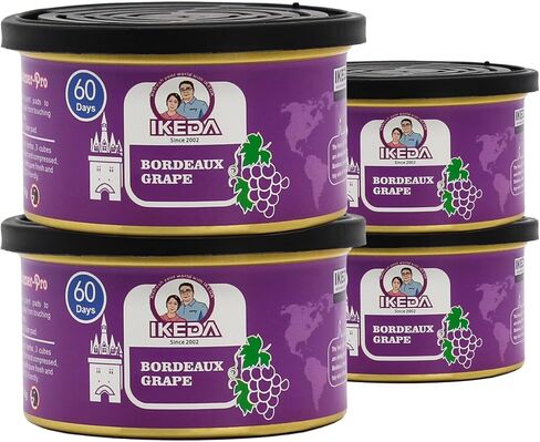 معطر هواء السيارة ومزيل رائحة السيارة من إيكيدا للسيارات أو المنزل والمكتب، معطر علب برائحة تدوم طويلاً لمدة 60 يومًا، 1.5 أونصة لكل منها، 4 علب، قهوة in Kuwait