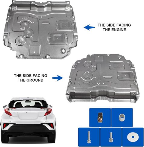 Front Engine Guard Mud Flaps w/Screw Hardware Compatible with 2018-2022 Toyota C-HR CHR Engine Splash Shield Under Car Shield Cover Board 51410F4110 TO1228293 in Saudi Arabia