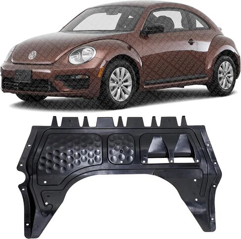 Front Engine Splash Shield Under Cover Plastic | Direct Replacement Compatible with 2011-2018 Volkswagen Jetta & 2012-2019 Beetle | VW1228143 | OEM 5C0825237D Durable Fit in Kuwait