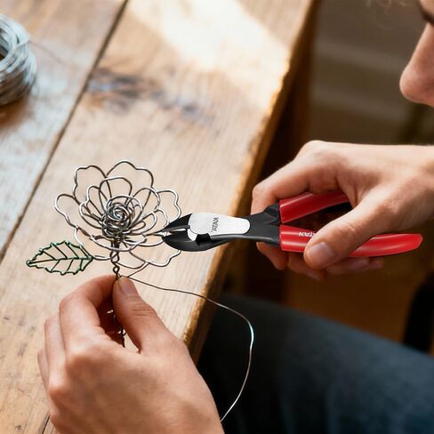 KATA 7-Inch High Leverage Diagonal Cutting Pliers, Heavy Duty Wire Cutters with Comfortable Grip, Angled Head and Sharp Edge, Diagonal Side Cutters Flush Cut for Cutting Metal Wires in Kuwait