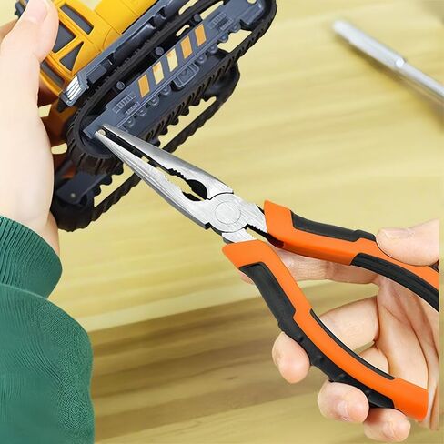 كماشة أنف بإبرة 8 بوصات، كماشة أنف طويلة من الفولاذ الكربوني مع مقابض مقاومة للانزلاق، أداة متعددة الوظائف لصنع المجوهرات، وتغليف قطع الأسلاك، والحرف اليدوية، والإصلاح الإلكتروني in Saudi Arabia