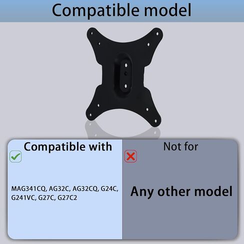 MAG341CQ VESA Mount Adapter Compatible with MSI Optix MAG341CQ, AG32C, AG32CQ, G24C, G27C, G27C2 Monitors. in Kuwait