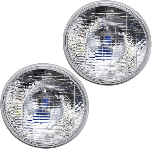 TOJIO A Pair of H4002 Super Vision Crystal Headlight, Halogen Sealed Beam Headlight, (5"" ROUND, 166MM) (110/130W), Replaces# H4002 in Kuwait