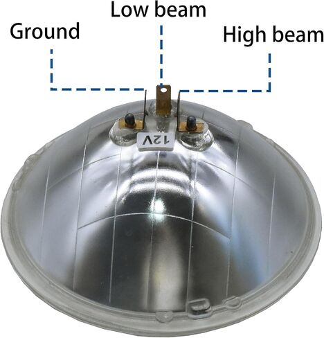 TOJIO A Pair of H4002 Super Vision Crystal Headlight, Halogen Sealed Beam Headlight, (5"" ROUND, 166MM) (110/130W), Replaces# H4002 in Kuwait