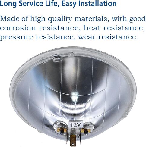 TOJIO A Pair of H4002 Super Vision Crystal Headlight, Halogen Sealed Beam Headlight, (5"" ROUND, 166MM) (110/130W), Replaces# H4002 in Kuwait