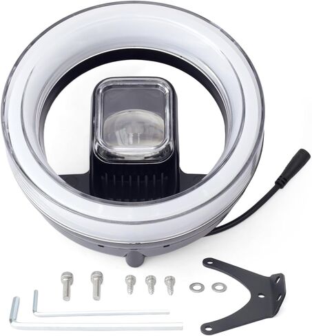 E-Bike Front Light Lamp Replacement for KUGOO Wish 01 for Tuttio Soleil 01, Motorcycle Bike Colorful Led Headlight with Bracket in Kuwait