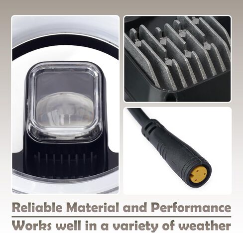 E-Bike Front Light Lamp Replacement for KUGOO Wish 01 for Tuttio Soleil 01, Motorcycle Bike Colorful Led Headlight with Bracket in Kuwait