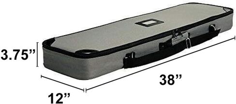 Vispronet Padded Carrying Case for Roll Up Banner Stands – 37in Padded Case with Handles & Shoulder Strap, Made to Fit 31in-34in Retractable Banners, Grey Interior with Elastic Belts, Banner Bag in Kuwait