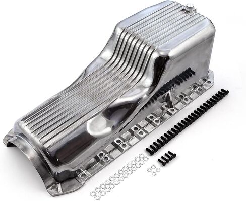 Speedmaster PCE300.1090.01 Compatible with Chevy BBC 454 2Pc Gen 4 1965-1990 Polished Finned Aluminum Oil Pan in Kuwait