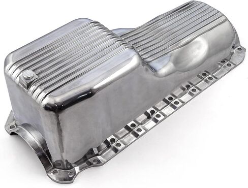 Speedmaster PCE300.1090.01 Compatible with Chevy BBC 454 2Pc Gen 4 1965-1990 Polished Finned Aluminum Oil Pan in Kuwait