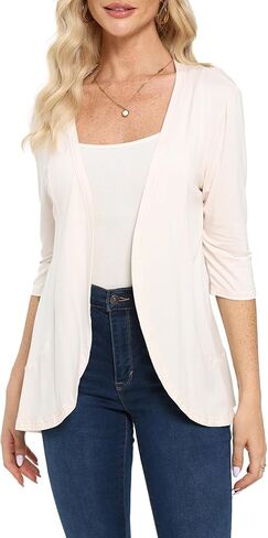 Xeoxarel Women's 3/4 Sleeve Cardigan, Shrugs for Dresses in Kuwait