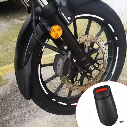 موسع الحاجز الأمامي للدراجة النارية، امتداد واقي الطين الأمامي، متوافق مع Honda NX400 2023-2024، متوافق مع Honda NX500 2023-2024، أسود، قطعة واحدة in Saudi Arabia