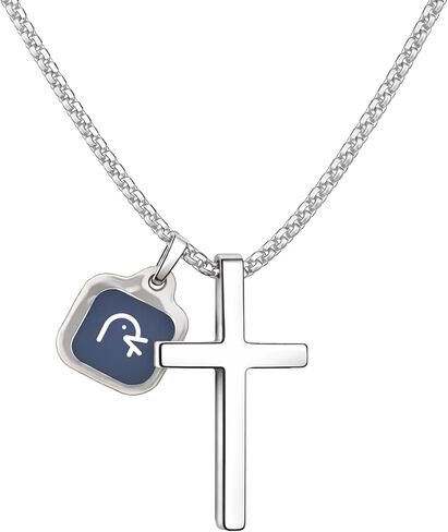 Yappy Bible Verse Cross Necklace for Men – Scan with Your Smartphone for a Daily Scripture, Christian Stainless Steel Faith Jewelry Gift in Saudi Arabia