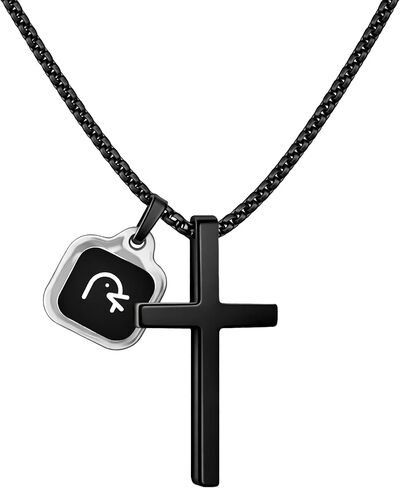 Yappy Bible Verse Cross Necklace for Men – Scan with Your Smartphone for a Daily Scripture, Christian Stainless Steel Faith Jewelry Gift in Saudi Arabia