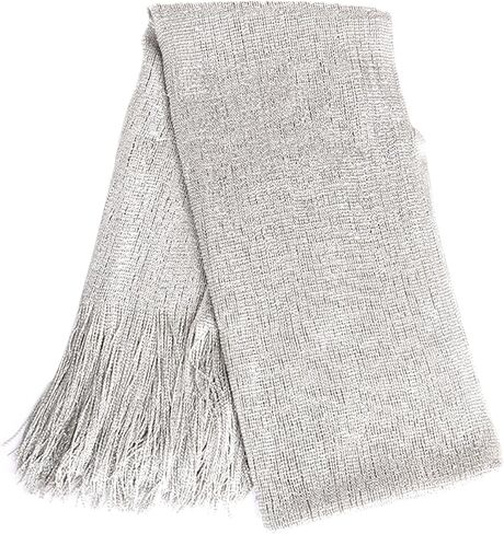 Shawl Wraps for Women, Soft Silky Scarf for Evening Dresses, Fashion Scarves for Wedding Bridal, Silver in Saudi Arabia