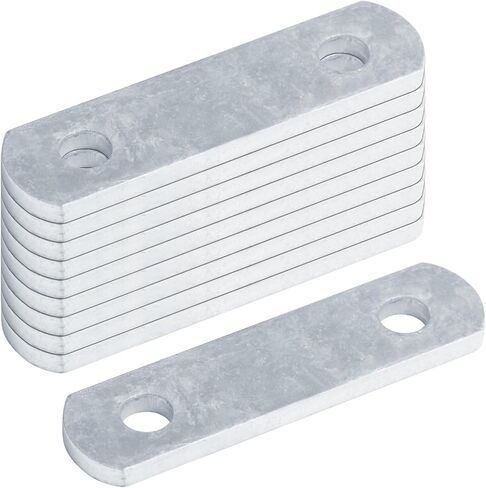 10 Pack 2‑1/2" Hole Center Trailer Leaf Spring Shackle Straps, 7/32" Thick, Hot-Dip Galvanized Steel in Saudi Arabia