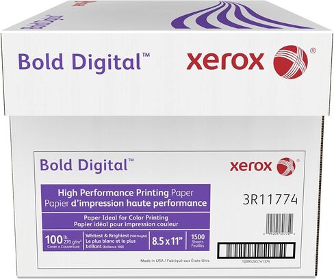 ورق طباعة Xerox® Bold Digital™‎، 6 رزمة، مقاس Letter (8 1/2 بوصة × 11 بوصة)، سطوع 100 (الولايات المتحدة)، غطاء 100 رطل (270 جرامًا للمتر المربع)، in Saudi Arabia