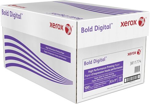 ورق طباعة Xerox® Bold Digital™‎، 6 رزمة، مقاس Letter (8 1/2 بوصة × 11 بوصة)، سطوع 100 (الولايات المتحدة)، غطاء 100 رطل (270 جرامًا للمتر المربع)، in Saudi Arabia