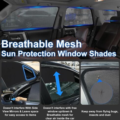 Front Side Half Window Shade Foldable Custom Fit for 2006–2011 Hon-da Civic Car Window Shades for Side Window Sun Shade UV Protection Heat Insulation for Camping Sleeping 4PCS in Saudi Arabia