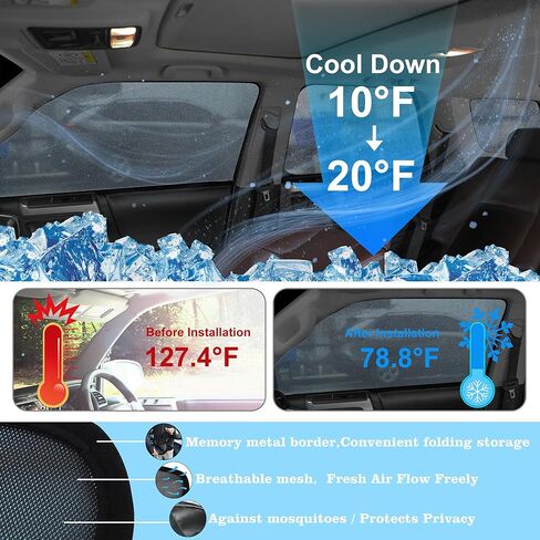 Front Side Half Window Shade Foldable Custom Fit for 2006–2011 Hon-da Civic Car Window Shades for Side Window Sun Shade UV Protection Heat Insulation for Camping Sleeping 4PCS in Saudi Arabia