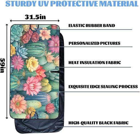 Cats Car Windshield Sunshades Cute Funny Cartoon Kitty Animal Front Window Sun Shade Blocks UV Rays Sun Visor Protector for Car Sedan Truck SUV Accessories 59" L x 31.5" W in Saudi Arabia