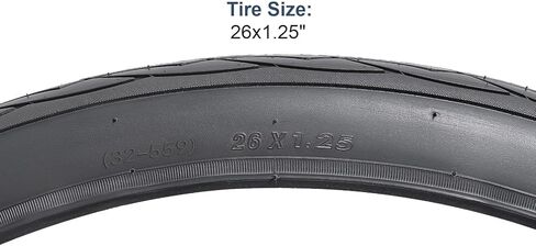 إطارات دراجة YunSCM مقاس 26 بوصة مقاس 26 × 1.25/32-559 وأنابيب دراجة مقاس 26 بوصة صمام شريدر متوافق مع إطارات وأنابيب الدراجة/الدراجات مقاس 26 × 1.25 (C-1762) in Saudi Arabia