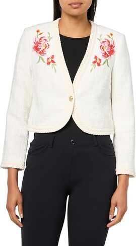 Derek Lam 10 Crosby Women's Bayle Embroidered Tweed Jacket in Kuwait