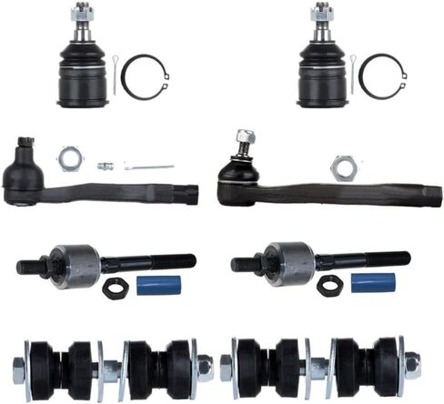 Suspension Kit 8pcs Fits Front Ball Joints Tie Rods Sway Bars Alloy Steel E80145201CP in Kuwait