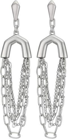 Kendra Scott Ryder Statement Earrings Rhodium Metal One Size in Saudi Arabia