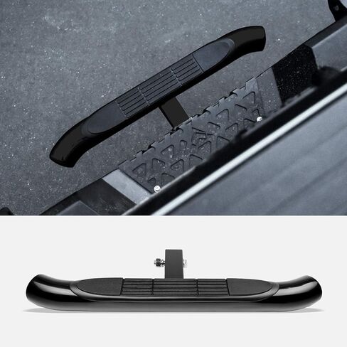 Stehlen 733469495314 Universal 3 'أسود مقطورة سحب جبل خلفي عقبة خطوة بار واقي حماية لـ 2 "x 2" سحب أنبوب الاستقبال in Kuwait