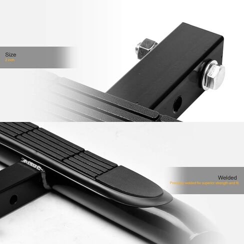 Stehlen 733469495314 Universal 3 'أسود مقطورة سحب جبل خلفي عقبة خطوة بار واقي حماية لـ 2 "x 2" سحب أنبوب الاستقبال in Kuwait