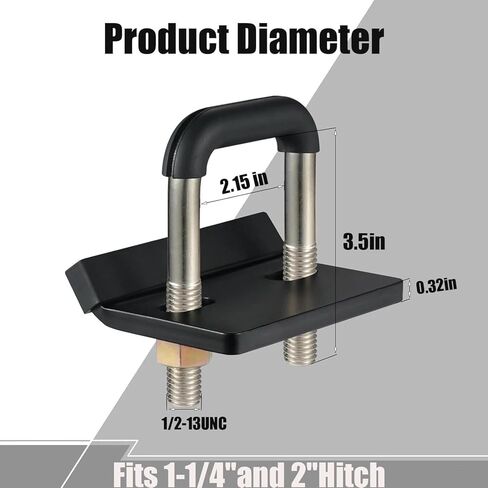 أداة ربط شديدة التحمل مضادة للخشخشة، متوافقة مع 1-1/4 و2 بوصة، مع عوازل مطاطية in Kuwait