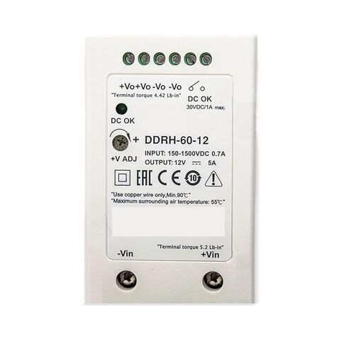 1 قطعة تحويل التيار الكهربائي DDRH-60 واسعة جدا المدخلات السكك الحديدية نوع DC-DC محول 5V12V24V48V in Saudi Arabia