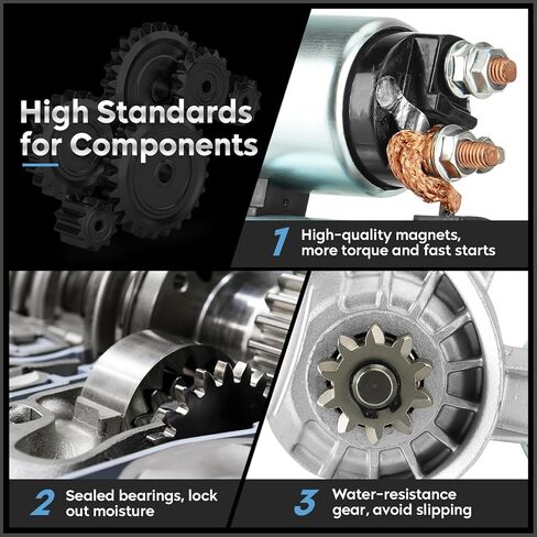 New Starter Fit for 3.5L 3.7L Ford Edge 2007-2015, Explorer 2011-2015, Tarus 2008-2015, Lincoln MKS 2009-2016, Replaces# 410-14078 8G1T-11000-AA SA-968 SA-973 28740 14078 6692 in Saudi Arabia