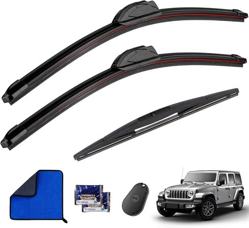 مجموعة شفرات ممسحة 24 بوصة 18 بوصة 14 بوصة مع 3 هدايا، OEM مناسب لمازدا CX5 2017-2025/ CX9 2017-2023، مساحات الزجاج الأمامي لجميع المواسم، استبدال هادئ خالٍ من الخطوط، 3 عبوات in Kuwait