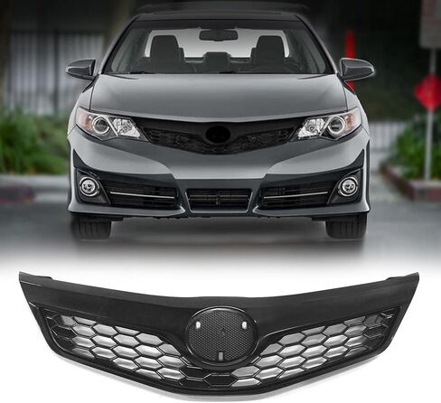 Front Bumper Upper Grille Assembly Fit For 2012 2013 2014 Toyota Camry SE XSE Black Hood Mesh Grill Assembly Factory Style Replacement Grill 5310106340C0 TO1200354 in Saudi Arabia