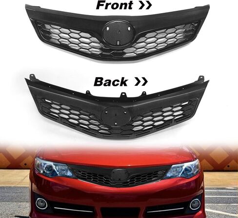 Front Bumper Upper Grille Assembly Fit For 2012 2013 2014 Toyota Camry SE XSE Black Hood Mesh Grill Assembly Factory Style Replacement Grill 5310106340C0 TO1200354 in Saudi Arabia