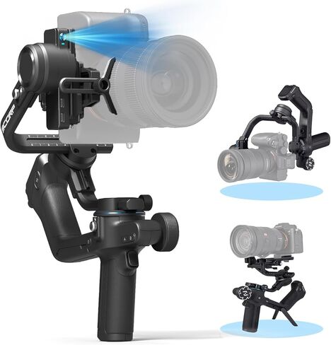 FeiyuTech SCORP Mini 2 [Official] All in One Gimbal Stabilizer, 3 axis Stabilizer for Mirrorless Cameras,Smartphone,Action Cameras, AI Tracking Gimbal for Canon/Sony/Fujifilm,Gopro12,iPhone 15Pro max in Kuwait