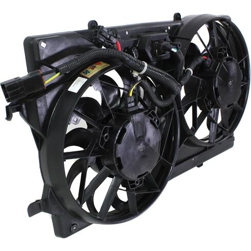 Replacement Radiator Cooling Fan Assembly fits Ford Focus 2000-2002 2.0L I4 for Models with Air Conditioning - Sedan and Wagon (4-Door) in Saudi Arabia